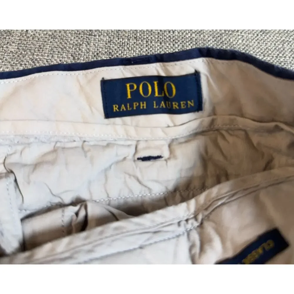 Polo Ralph Lauren Chino Shorts Mens 38 Navy Blue Cotton Classic Fit 8.5 In